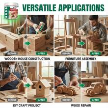 WHILELIFE Waterproof Wood Glue, Professional High-Strength Fast-Drying Wood Adhesive, Suitable For All Wood Types (Pine, Oak, Bamboo, Hardwood, Softwood), Indoor And Outdoor Weather-Resistant Wood Glue, For Furniture Repair, DIY Crafts, Woodworking Projects. - Wood Adhesive - View 9