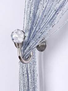 2pcs Crystal Alloy Curtain Wall Hooks With Screws, Multiple Color Options Gifts Birthday Graduation - Gold - View 5