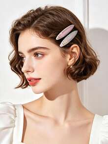 1pc Women's Fashionable Sweet Spring/Summer Cute Angel Wings Duck Clip Hair Clip, Seamless Wear For Daily Use, Claw Clips - Multicolor - View 4