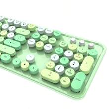 Bộ bàn phím và chuột không dây MOFii Sweet Series với các phím hoạt hình dễ thương nhiều màu sắc, kết nối không dây thẩm mỹ tươi mới và dễ chịu, thiết kế bo tròn tiện dụng giúp tránh rối dây, cầm nắm thoải mái, hoàn hảo cho gia đình, văn phòng, ký túc xá và trang trí bàn làm việc. (Không bao gồm pin) - Xem 10