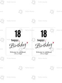 2pcs 18th Birthday Wine Bottle Stickers, Classic "Milestone" Humorous Theme Labels, Suitable For Birthday Parties And Celebrations, Birthday Gift Decoration, Wine Bottle Decoration Labels, Home Decor, Gifts For Friends And Family - 18 Years Old - View 8