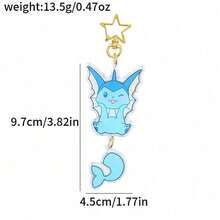 pokemon Móc khóa acrylic hình thú dễ thương có đuôi đung đưa, dây xích rời, khóa hình ngôi sao vàng, mặt dây chuyền phong cách anime, quà tặng sưu tầm. - Nhiều màu - Xem 14