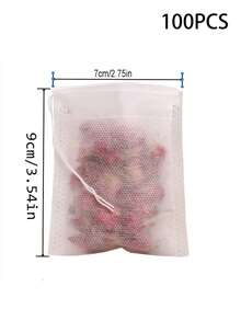 200Pcs Disposable Tea Bags Filter Bags For Tea Infuser With String Heal Seal, Non-Woven Fabric Spice Filters Teabags - Transparent - View 14