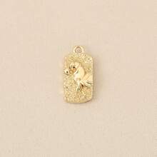 1 cái/10 cái Mặt dây chuyền hình đầu bé trai hoạt hình màu vàng/bạc hình tròn, phụ kiện tự làm trang sức cho vòng cổ và bông tai - Vàng - Xem 30