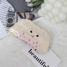 1 chiếc kẹp tóc hình nơ thỏ bằng nhựa acetate, in hình động vật hoạt hình dễ thương (chó, gấu), kẹp tóc cỡ lớn, thiết kế độc đáo, phụ kiện tóc. - Nhiều màu - Xem 17