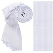 40 pièces/paquet Bandes de tissu de gelée blanche, idéal pour le matelassage. Chaque bande de tissu mesure 2,5" x 19,7", parfait pour les projets de patchwork de couleur unie, d'artisanat et de couture (blanc) - Taille unique - Voir 11