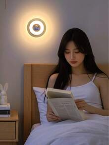 1pc LED Clock Night Light, Eye-Caring Wall Lamp/Spotlight With Built-In Rechargeable Battery, Long Battery Life, Modern Minimalist Nordic Design, Smart Motion Sensor Light, Multiple Lighting Modes - Night Light - View 9