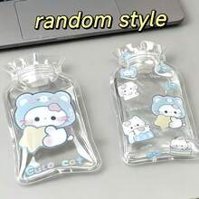 透明可重复灌装热水袋，迷你学生暖手宝，冷热两用（款式随机） - 藍色可愛款隨機 - 查看 3