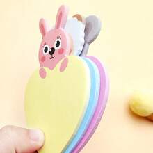 8pcs Set Of 200 Cartoon Animal Pattern Sticky Notes, Heart-Shaped Reminder Notes, Office Message Odd-Shaped Sticky Notes - one-size - View 4