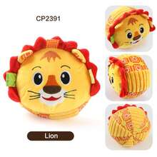 1pc Plush Animal Shaped Squeaky Dog Toy Ball, Soft Interactive Dog Chew Toy With Crinkle Paper, Cute Forest Animal Squeaker Ball Suitable For Small Dogs & Puppies, Durable Boredom Relief Dog Toy - Multicolor - View 11