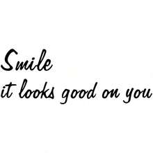 Car Decoration Small Stickers, Text "Smile, It Looks Good On You" Decoration Stickers, Beautiful Decoration Stickers For Car Mirror Decoration, Phone Back Panel Decoration, Home Mirror Decoration - Sticker - View 9