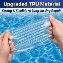 Parche de reparación extra grande para revestimiento de piscina, kit de parche impermeable adhesivo de TPU para piscinas sobre el suelo, piscinas inflables, flotadores de piscina, casas de rebote - Subsidio para reparaciones - Ver 7