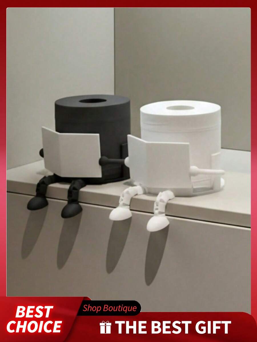 Giá đỡ giấy vệ sinh hình người sáng tạo Madebyblanc - Thiết kế tư thế ngồi thú vị, chất liệu nhựa ABS, dùng để đựng giấy vệ sinh/trang trí nhà cửa độc đáo/sắp xếp bàn làm việc, phù hợp cho gia đình/người lớn/thanh thiếu niên, phòng tắm/phòng ngủ/phòng khách, dịp Halloween/Lễ Tạ ơn/Giáng sinh, quà tặng cho bạn bè/gia đình/chủ nhà, phong cách tối giản INS (Giá đỡ giấy vệ sinh/Đồ dùng phòng tắm/Trang trí nhà cửa vui nhộn/Quà tặng hài hước/Quà tặng độc đáo/Phụ kiện phòng tắm/Dụng cụ sắp xếp bàn làm việc) - Nhiều màu - Xem 1