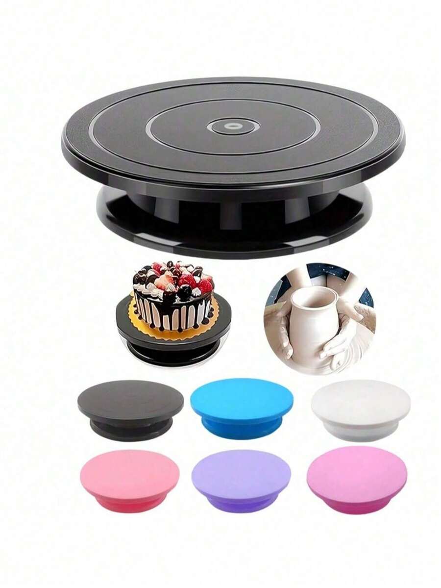 1pc Rotating Turntable, Lightweight Swivel Painting Turntable Suitable For Painting, Creative Art, Cake Decorating, Floral Arrangement, Model Making And Other DIY Projects, Multiple Colors Available