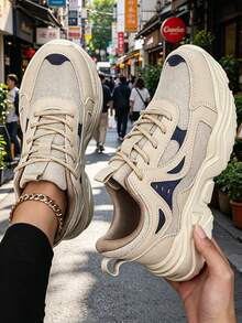 2026 Summer New Women's Casual Sports Shoes, Knitted Mesh Breathable Soft Comfortable Casual Sneakers, Fashion Retro Comfortable Lightweight Shock Absorbing Running Shoes, Unisex Daily Commute Breathable Mesh Comfortable Shock Absorbing Sports Shoes For Women - Khaki - View 8