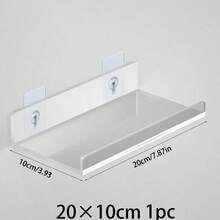 Kệ trưng bày treo tường hình chữ U bằng acrylic trong suốt/Không cần khoan, thích hợp cho phòng khách, phòng tắm. - Trong sáng - Xem 8