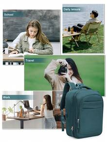 Floless Ba lô du lịch unisex, đáp ứng giới hạn kích thước hành lý xách tay của hãng hàng không, phù hợp với laptop 14/15.6 inch, thiết kế chống trộm, chống nước, thích hợp cho ký túc xá sinh viên, ba lô laptop nhỏ gọn cho công việc, đi làm và các hoạt động thể thao ngoài trời. - Nhiều màu - Xem 11