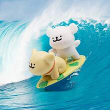 6pcs/Set Cute Line Art Puppy Happy Series Figurines, Collectible Toys, Desk Decor, Claw Machine Prizes, Gifts - Multicolor - View 1