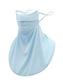 1个春夏防晒面罩，有效阻挡紫外线，透气防晒面罩，带帽檐，男女皆宜，户外骑行防晒面罩，冰丝全脸防晒防风防尘面罩，面罩和帽子一体式设计，适合假日旅行 - 彩色 - 查看 11