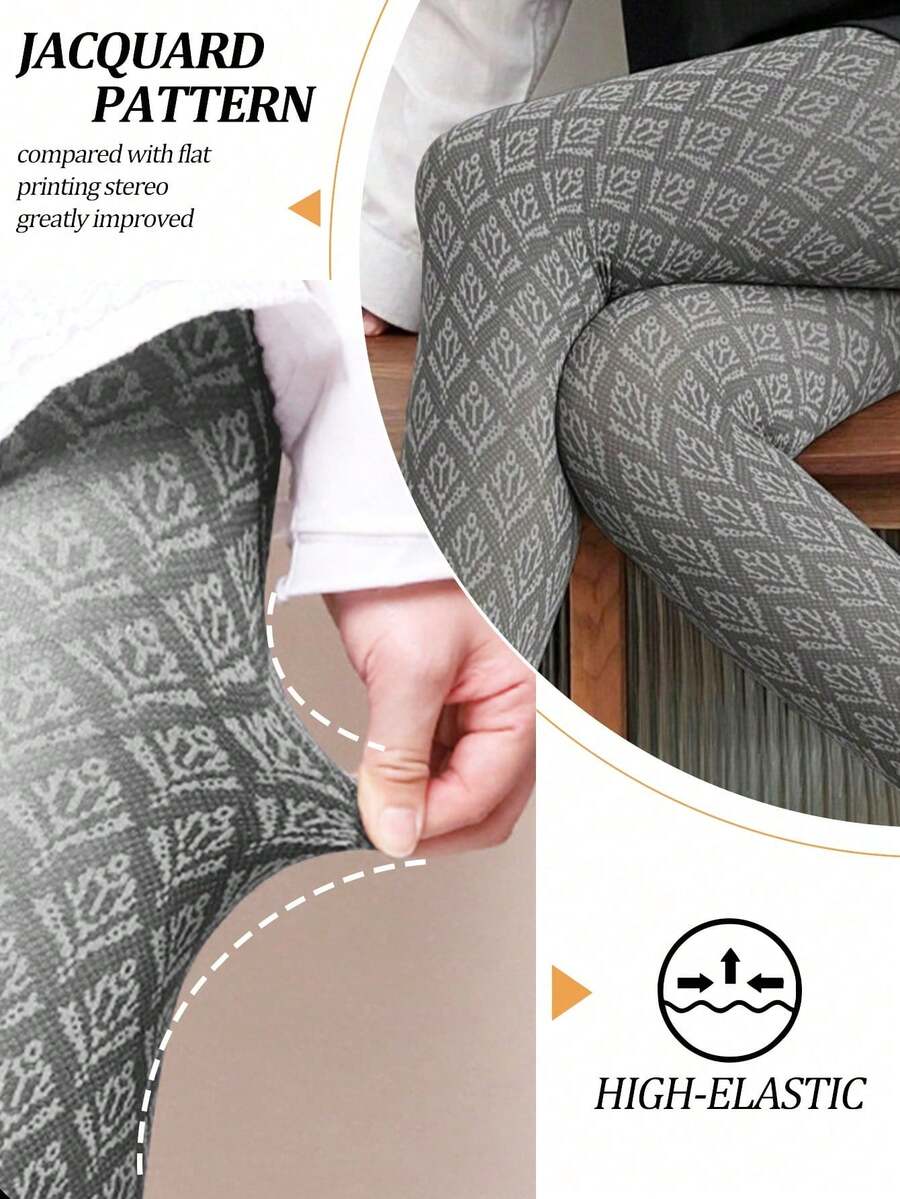 1 chiếc quần tất ren rỗng kiểu Lolita Nhật Bản màu trắng cổ điển, có lưới chạm khắc và tất liền ở phía dưới. - Xám - Xem 1