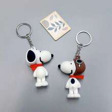 SNOOPY 1个可爱史努比卡通钥匙扣，精致情侣礼物，背包挂件，生日礼物，纪念品，送给粉丝、家人和朋友的理想小礼物【款式随机】 - 彩色 - 查看 4