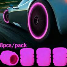10pcs Glow-In-The-Dark Rubber Tire Valve Stem Caps - Anti-Leak, Fashionable Multi-Color, Fit For Cars/Motorcycles/Bicycles/Trucks, Compatible With Volkswagen/Audi/BMW/Nissan And More - Multicolor - View 3