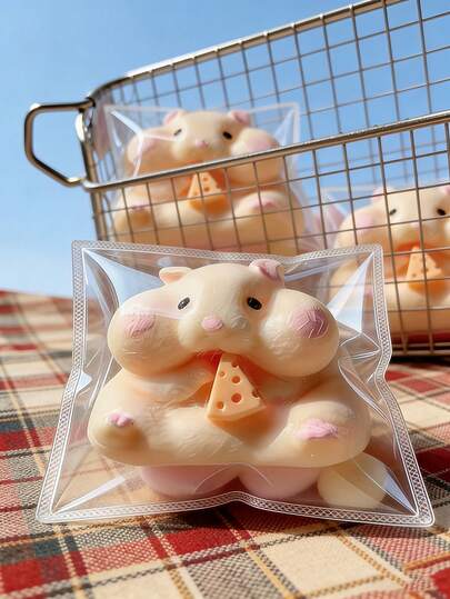 Cute Hamster Squeeze Toy, Soft Sensory Toy, Fun Squeezing Toy, Anxiety Relief Desktop Toy, Perfect Gift For Christmas, Halloween, Birthday, Party