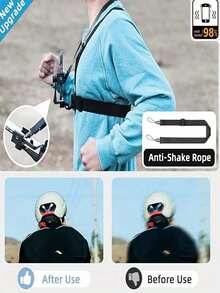 Chest-Mounted Camera/Phone Holder Kit, Image Stabilization, First-Person Shooting, Outdoor Cycling Phone Holder, Camera Shooting Bracket, Chest-Mounted Bracket Set, Sports Camera Accessories. Suitable For Cycling, Skiing, Running, Climbing And Other Outdoor Activities As Well As Travel. A Perfect Gift For Travel And Photography Enthusiasts. - Multicolor - View 6