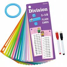 1 Set Children's Flash Cards Math Addition Subtraction Multiplication Division Practice Book Erasable Reusable Children's Learning Mental Calculation Training Cards School Training Math Textbook - Multicolor - View 15