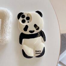 Cute Smooth Water Decal 3D Panda Phone Case, Suitable For IPhone 17/17 Pro/17 Pro Max/16/16 Pro/16 Pro Max/15/15 Pro/15 Pro Max/14/14 Pro/14 Pro Max/13/13 Pro/13 Pro Max, Adorable Panda Phone Case - Multicolor - View 3