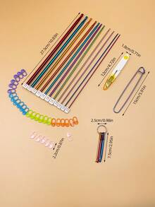 27cm Long Afghan Crochet Gift Set, Complete Knitting Tools Including Crochet Hooks, Stitch Markers, Pins, Scissors And Embroidery Fabric, Practical Gift For Handmade Enthusiasts, Suitable For Birthday, Holiday And Hobby Gifts - Set - View 10