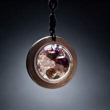 透明球形吊坠，可盛放水晶石，带可开启螺旋盖的储物瓶，永恒无限 - A - 查看 3