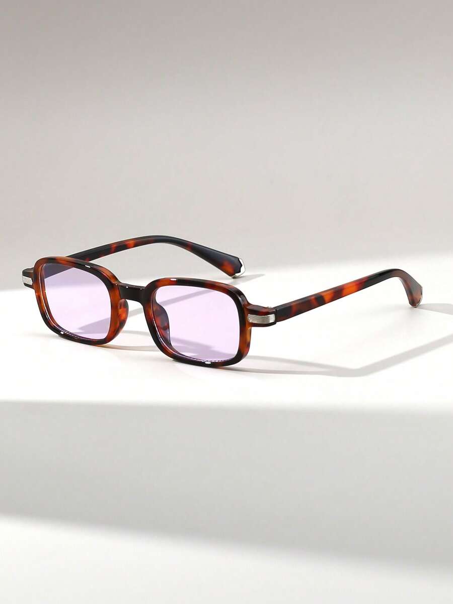 1 Pair Women's Square Small Frame Punk Retro Versatile Street Style Fashion Fashion Glasses, Suitable For Runway Shows And Gatherings - Multicolor - View 1