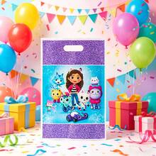 Gabby's Dollhouse Bộ 10 túi quà sinh nhật Gabi's Cottage bán chạy nhất | Túi quà cầm tay | Túi đựng kẹo quà lưu niệm được ưa chuộng cho các bữa tiệc sinh nhật, túi xách nhựa, giá cả phải chăng và chất lượng tốt. - Nhiều màu - Xem 2