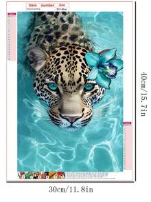 1pc 5D Diamond Painting DIY Kit, Animal Theme, Suitable For Beginners And Adults, Creative Craft With Sparkling New Round Diamonds, Best Surprise Gift For Family And Friends, Decor For Home, Living Room, Bedroom, Kitchen, Office, Cafe - round diamond - View 3