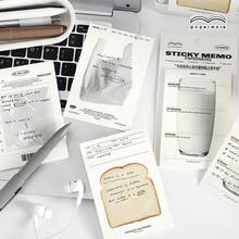 30張隨機 1入：早餐主題黏貼便條紙－辦公室使用日計畫貼紙，學校用品 - 均碼 - 查看 1