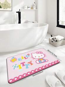 Thảm lót sàn nhà tắm chống trượt in hình Hello Kitty dễ thương của SANRIO - Họa tiết mèo con màu hồng | Thảm phòng khách, thảm nhà bếp, trang trí nhà hiện đại, thảm hành lang, thảm tiền sảnh, thảm trải sàn, thảm lối vào trong nhà, thảm cửa trước, thảm trang trí nhà bếp, thảm phòng khách, thảm phòng tắm - Vật dụng thiết yếu cho phòng tắm - B - Xem 4