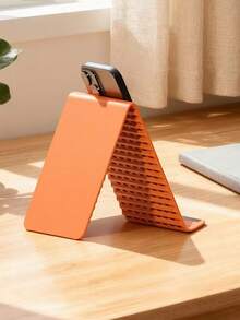 Orange Soft Silicone Foldable Phone Stand, Foldable And Compact For Easy Storage, Built-In Metal Strip For Durability, Suitable For Phones, Tablets, Laptops, Applicable For Work, Study, Entertainment And More Scenarios - Multicolor - View 7