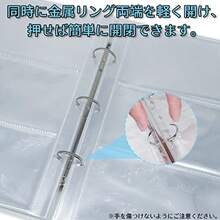 チケット 収納 ホルダー ファイル 30ページ - 最大180枚収納可能 - 3穴 リング式 大容量 保管 耐久性 - 写真のように - チェックする 6