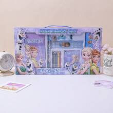 Frozen Prinzessin Schreibwaren Set - Süße Kawaii Ästhetik lila pastellfarbene bunte Frozen Themen Schreibwaren, mit Anna, Olaf & ikonischen Prinzessinnen Charakteren, Premium Schulmaterial, Büroartikel Grundausstattung, Sammlerstück Fan Merchandise, Schreibwaren Paket für Schulanfang, täglichen Gebrauch - Eis- und Schnee-Schreibset - Übersicht 9