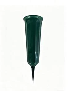 Jarrón de cementerio verde, jarrón conmemorativo con soporte de flores de plástico con picos, adecuado para lápidas y decoración de cementerio - toma de suelo - Ver 9