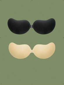 2 Pairs Silicone Backless Strapless Mango-Shaped Invisible Bra Adhesive Breast Petals, Suitable For Dresses And Wedding Gowns - Multicolor - View 43