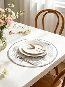 1/4/6pcs Spring & Summer Daisy, PVC Gold Foil Coasters & Cup Mats, Suitable For Home Dining Table Decor, Tea Cup Heat Insulation Pads, Protect Tabletop, Home Kitchen Tea House Coasters, Minimalist Style Coasters, Wedding Party Coasters - Multicolor - View 3
