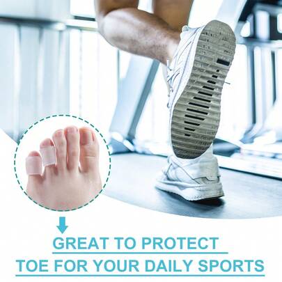2pcs Silicone Toe Separators With Ventilation Holes, For Friction And Sweat, White, Suitable For Outdoor, Sports, Travel, Home, Office, School