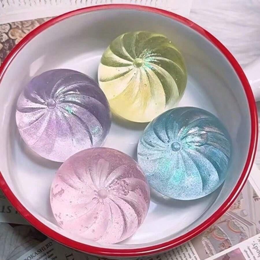 Slumpmässig färg 1st stresslindrande magiskt verktyg, dekompressionskristall, vattenfyllda bullar, klämkul, realistisk skämtleksak, dumplings, stresslindring - Flerfärgad - Visa 1