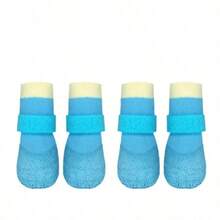 Waterproof Anti-Slip Dog Socks Shoes, Adjustable Pet Boots For Rainy Days - Multicolor - View 10