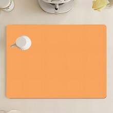 1pc Solid Color Diatomite Sink Mat, Super Absorbent Non-Slip Quick-Dry Kitchen Drain Pad, Coffee Machine Mat For Home Decor - Orange - View 3