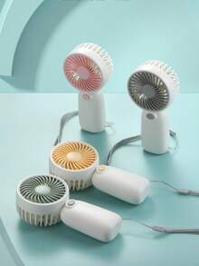 1pc New Handheld Mini Fan, Portable Fan For Home/School/Dorm/Office/Outdoor Use, Requires 2 AAA Batteries (Not Included) - Multicolor - View 4