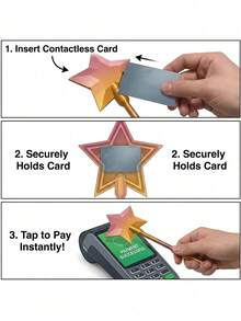 Figura de modelo de estuche de tarjeta con pentágrama mágico de estrella NFC - Multicolor - Ver 3