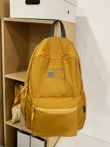 1pc, 32cm*14.5cm*45cm Large Capacity Lightweight Foldable Backpack, Suitable For Travel, School, Campus, Commuting, Vacation, Hiking, Fashion Backpack, Gift - Multicolor - View 13